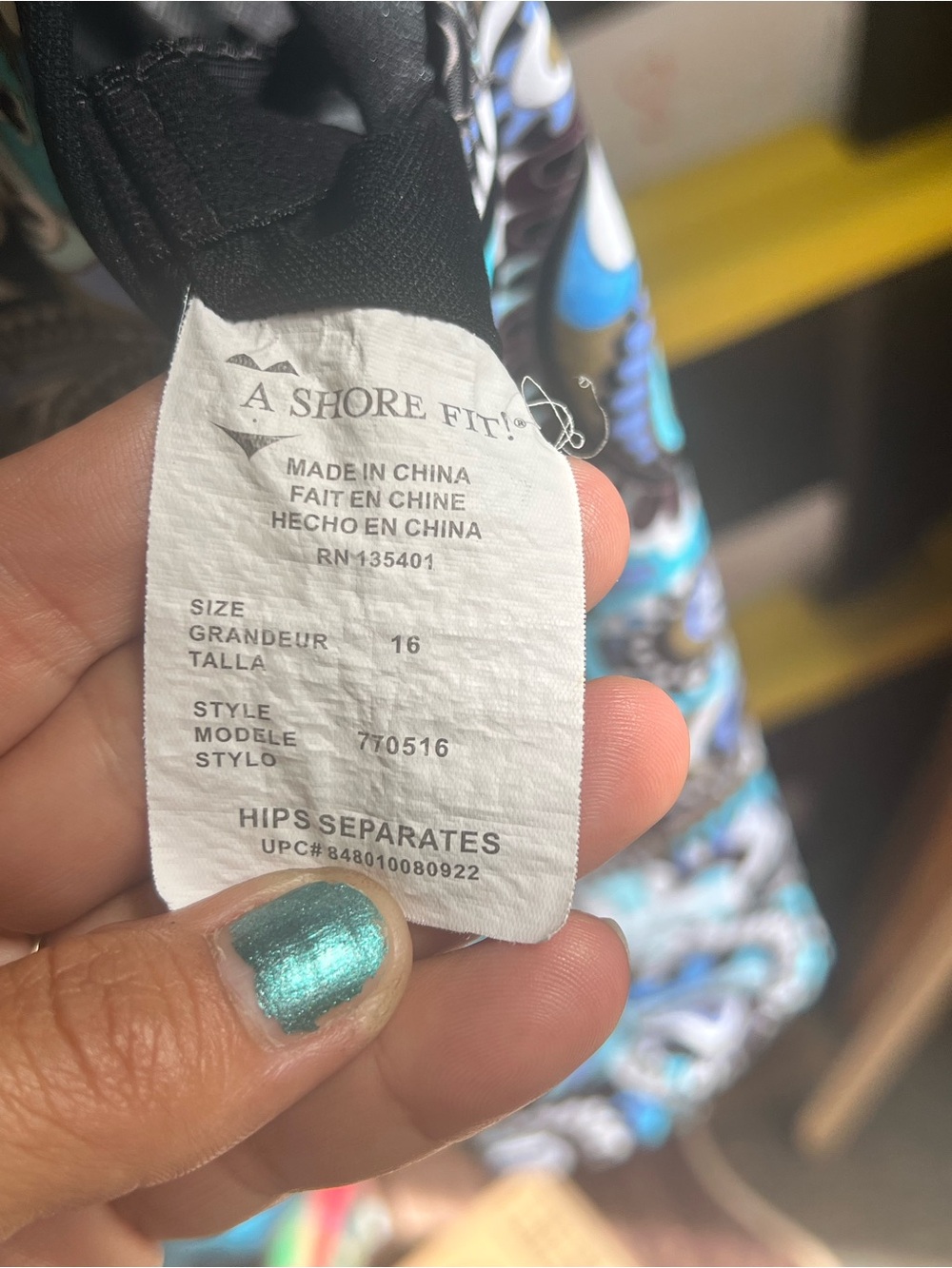 Women’s Paisley Bathing Suit Top (16) - Picture 5 of 5